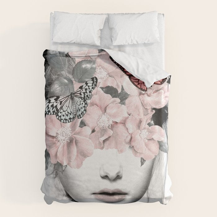 WOMAN WITH FLOWERS 10 Duvet Cover Gallery Image 1