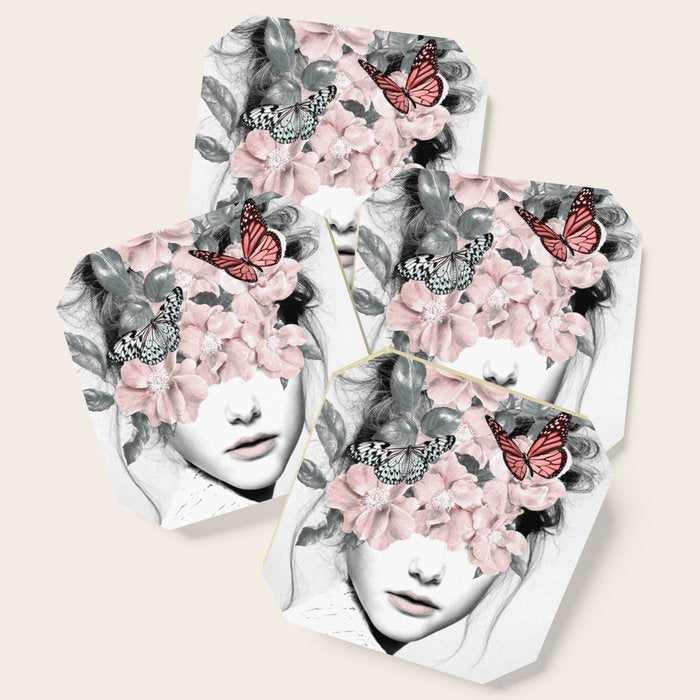 WOMAN WITH FLOWERS 10 Coaster Gallery Image 1