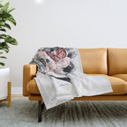 WOMAN WITH FLOWERS 10 Throw Blanket Gallery Image 1