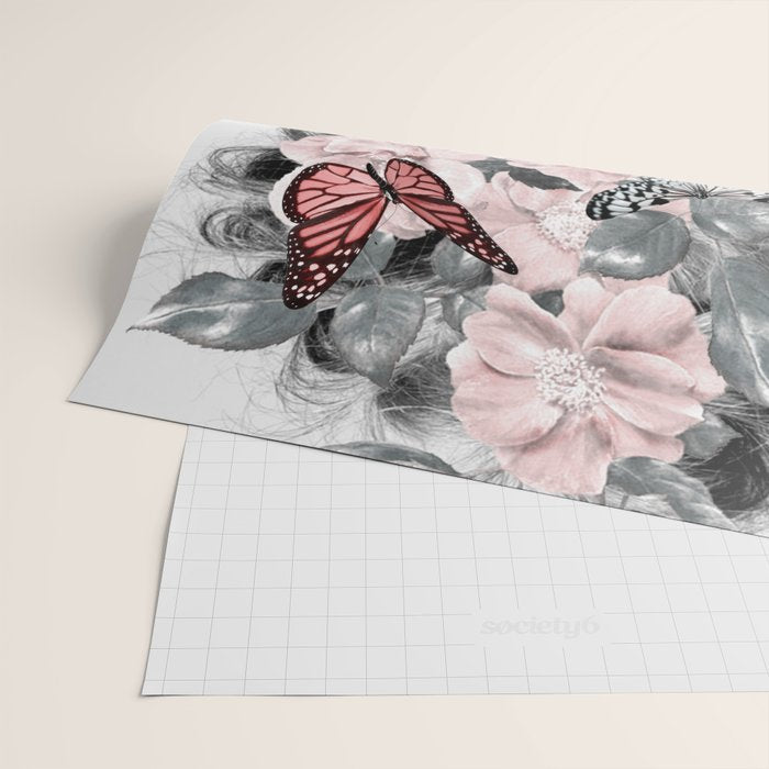 WOMAN WITH FLOWERS 10 Wrapping Paper Gallery Image 2