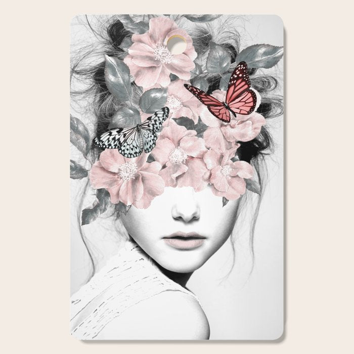 WOMAN WITH FLOWERS 10 Cutting Board Gallery Image 1