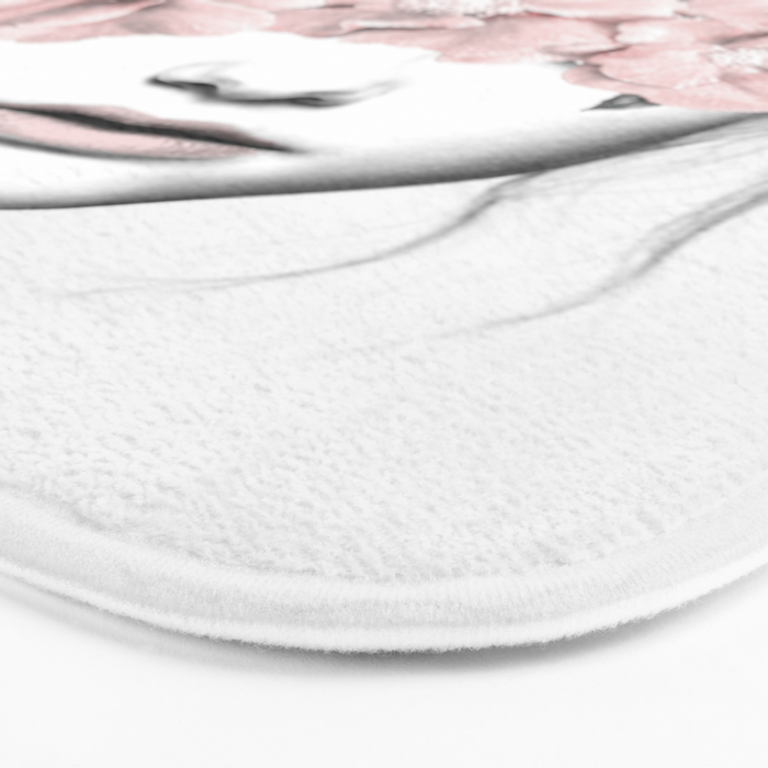 WOMAN WITH FLOWERS 10 Bath Mat Gallery Image 3