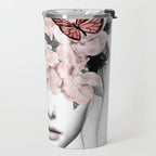 WOMAN WITH FLOWERS 10 Travel Mug Gallery Image 2