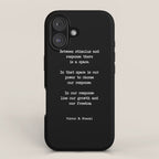 Between stimulus and response, there is a space. Viktor Frankl Quote iPhone Case Gallery Image 1