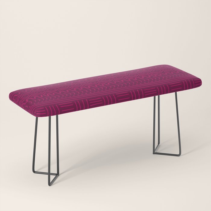 Mud Cloth in Raspberry Bench Gallery Image 1