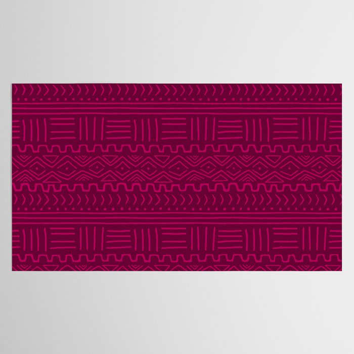 Mud Cloth in Raspberry Tablecloth Gallery Image 2