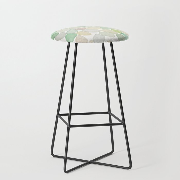 Sea Glass Collection - Soft Pastels Stool Gallery Image 1