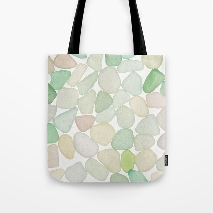 Sea Glass Collection - Soft Pastels Tote Bag Gallery Image 1
