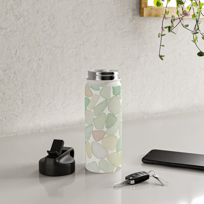 Sea Glass Collection - Soft Pastels Water Bottle Gallery Image 4