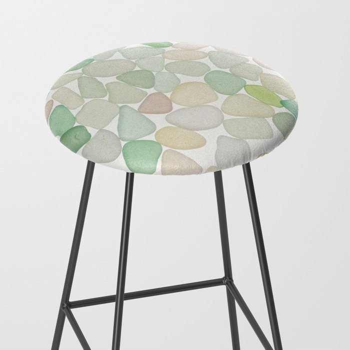 Sea Glass Collection - Soft Pastels Stool Gallery Image 2
