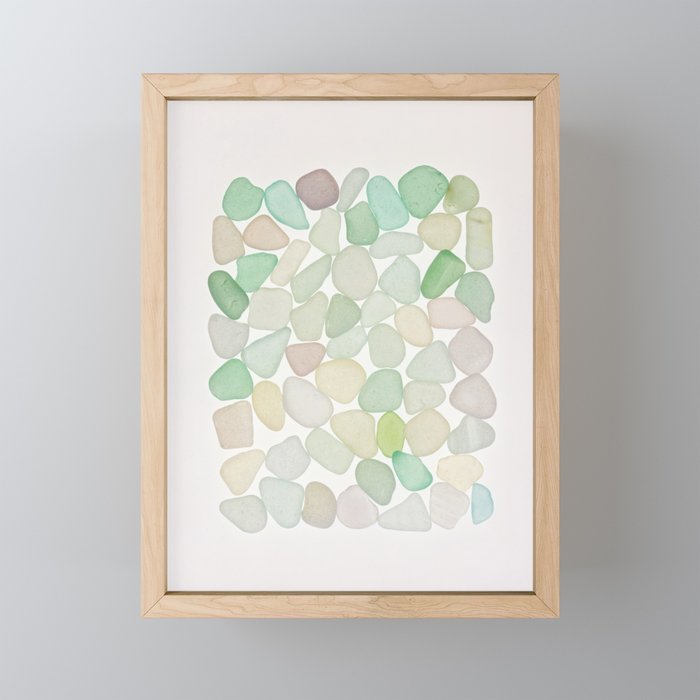 Sea Glass Collection - Soft Pastels Mini Art Print Gallery Image 1