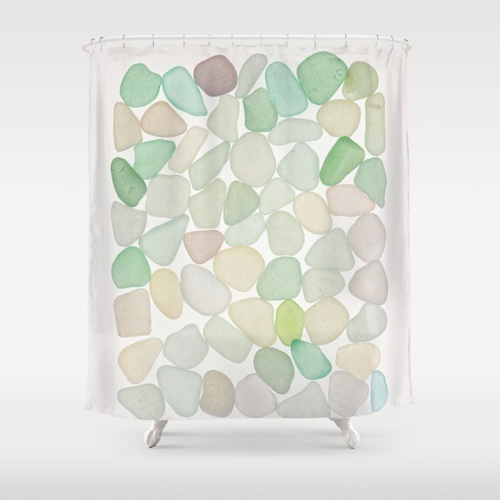 Sea Glass Collection - Soft Pastels Shower Curtain Gallery Image 1