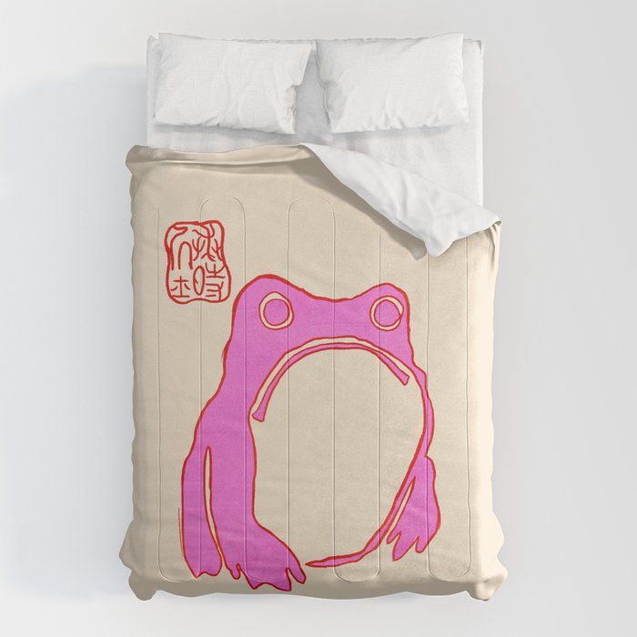Pink Grumpy Frog Comforter Gallery Image 6