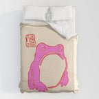 Pink Grumpy Frog Duvet Cover Gallery Image 6