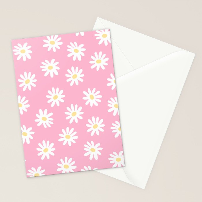 Pink Daisy Daydream Stationery Card Gallery Image 2