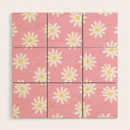 Pink Daisy Daydream Wood Wall Art Gallery Image 1