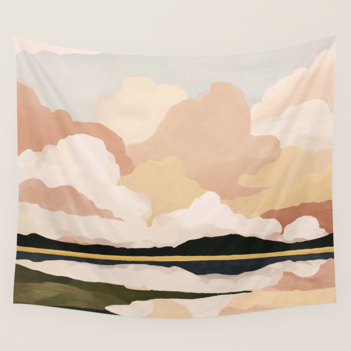 Soft Cloudscape Wall Tapestry Gallery Image 1
