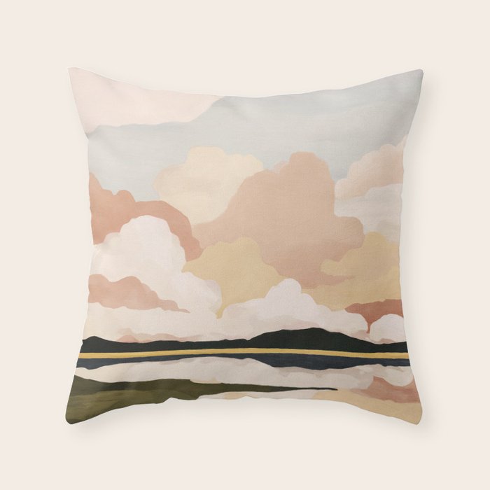 Soft Cloudscape Throw Pillow Gallery Image 1