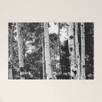 Aspen Forest - Black And White Nature Photography Welcome Mat Gallery Image 1