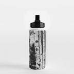 Aspen Forest - Black And White Nature Photography Water Bottle Gallery Image 2