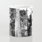 Aspen Forest - Black And White Nature Photography Coffee Mug Gallery Image 4