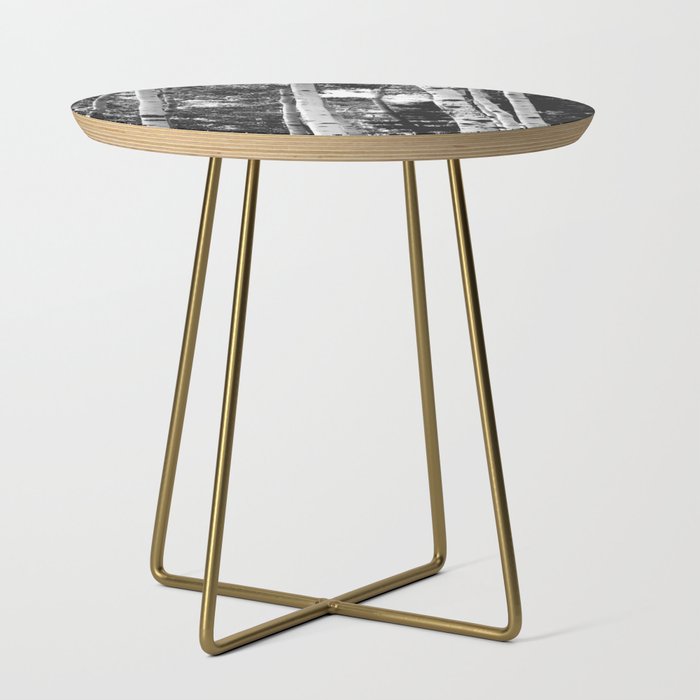 Aspen Forest - Black And White Nature Photography Side Table Gallery Image 1