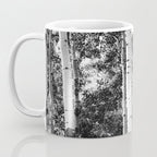 Aspen Forest - Black And White Nature Photography Coffee Mug Gallery Image 3