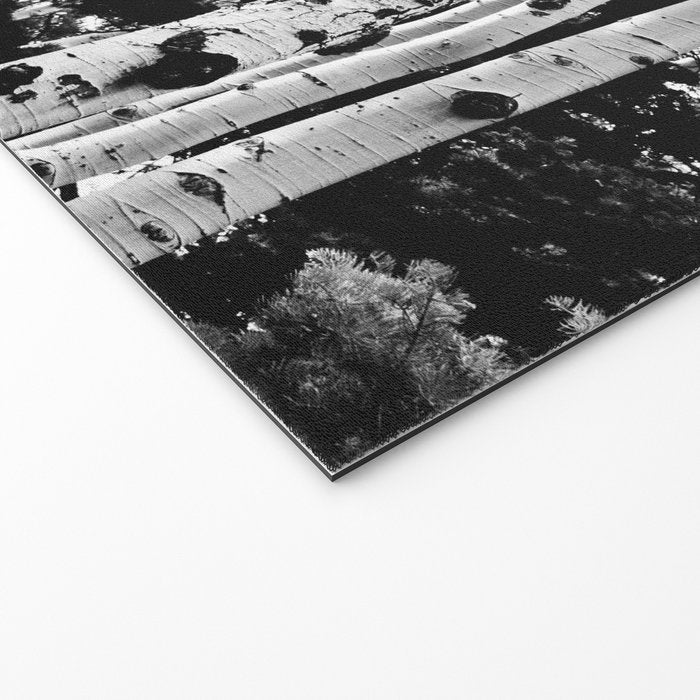 Aspen Forest - Black And White Nature Photography Welcome Mat Gallery Image 2