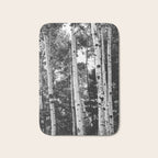 Aspen Forest - Black And White Nature Photography Bath Mat Gallery Image 1