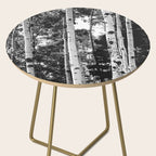 Aspen Forest - Black And White Nature Photography Side Table Gallery Image 2