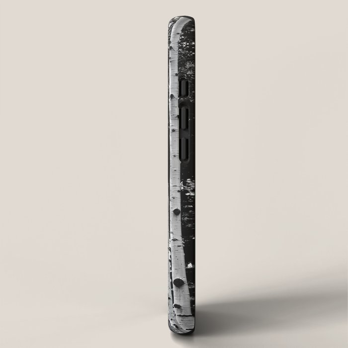 Aspen Forest - Black And White Nature Photography iPhone Case Gallery Image 2