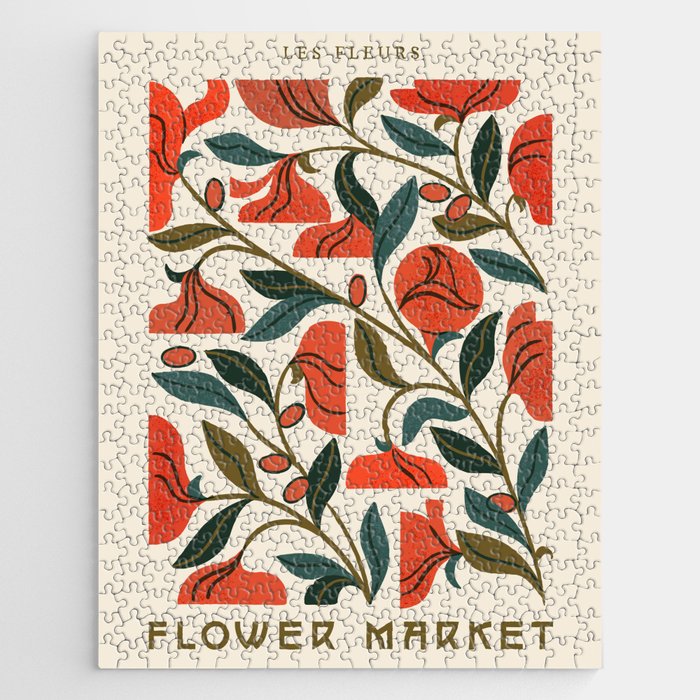 Nouveau Flower Market 1 Jigsaw Puzzle Gallery Image 1