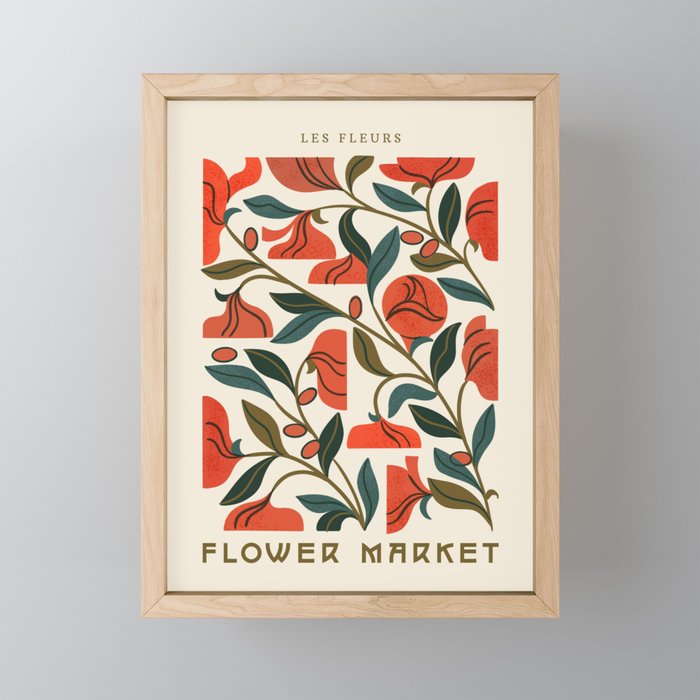 Nouveau Flower Market 1 Mini Art Print Gallery Image 1