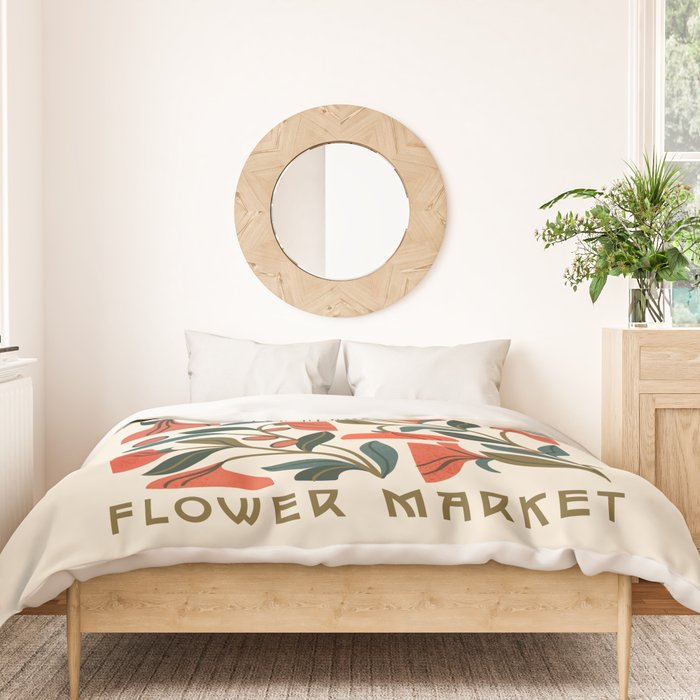 Nouveau Flower Market 1 Duvet Cover Gallery Image 3