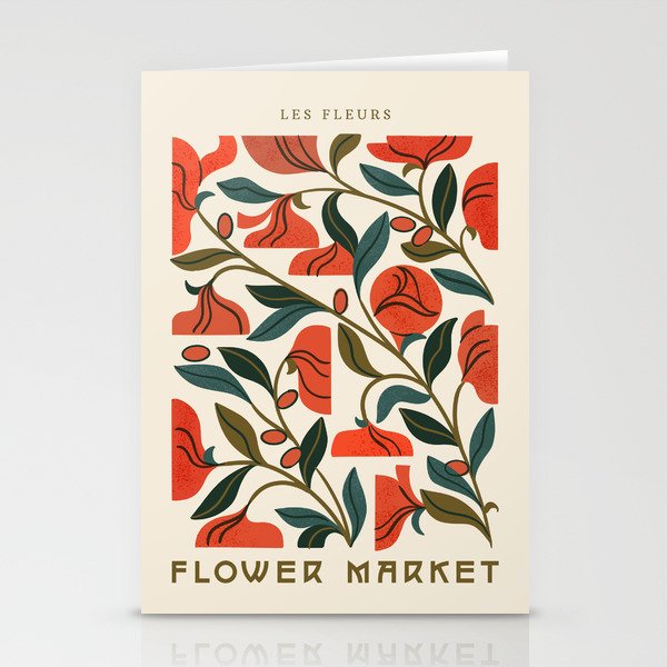 Nouveau Flower Market 1 Stationery Card Gallery Image 1