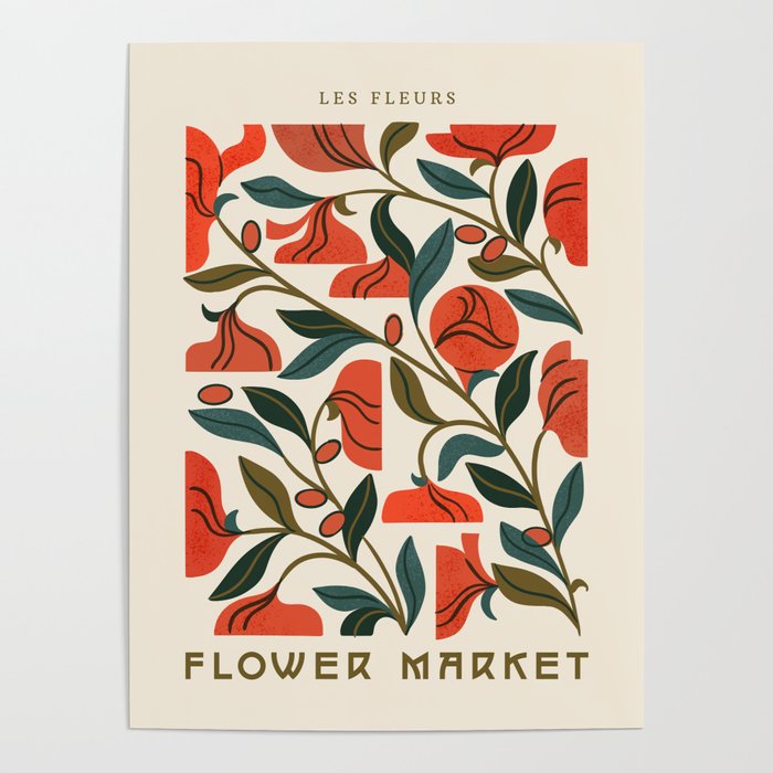 Nouveau Flower Market 1 Poster Gallery Image 1