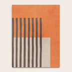 Orange Beige Dark Gray Abstract Geometric Art Notebook Gallery Image 4
