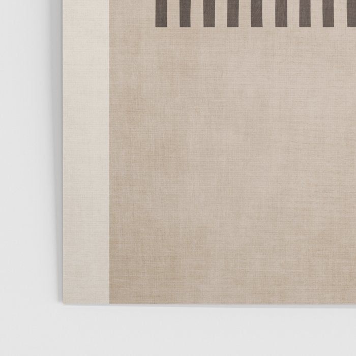 Orange Beige Dark Gray Abstract Geometric Art Poster Gallery Image 3