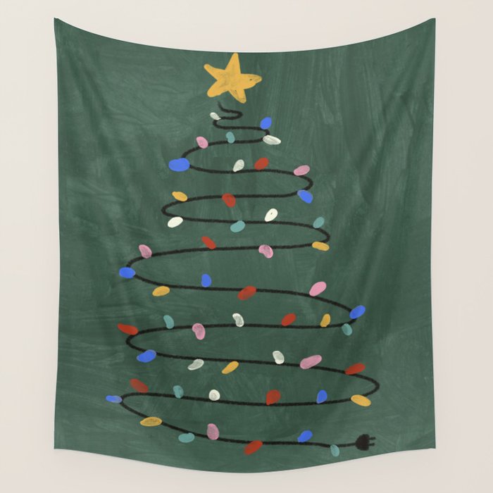 Christmas tree Wall Tapestry Gallery Image 1