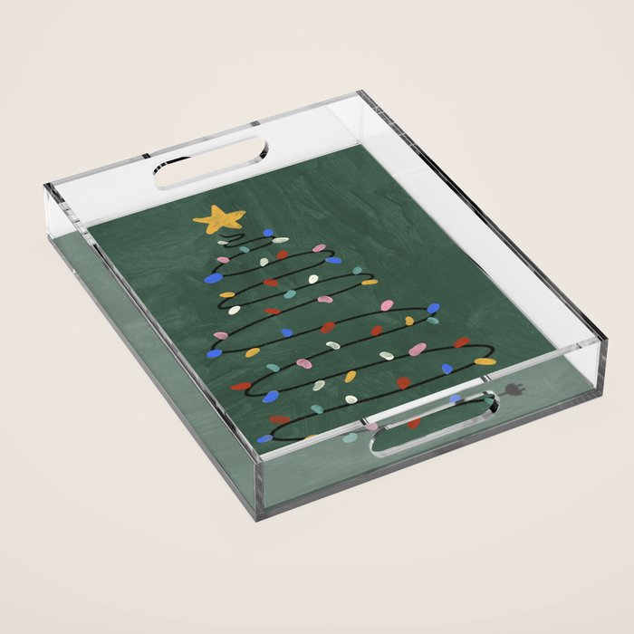 Christmas tree Acrylic Tray Gallery Image 1