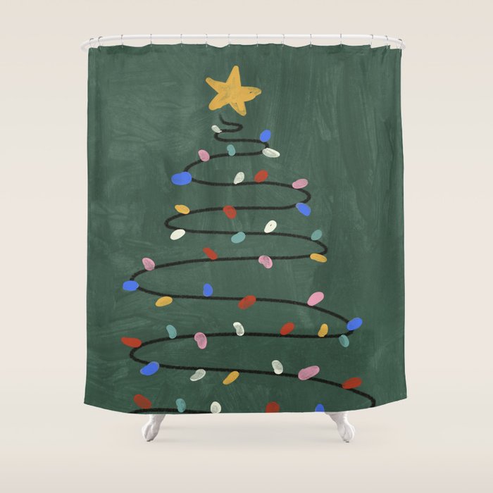 Christmas tree Shower Curtain Gallery Image 1