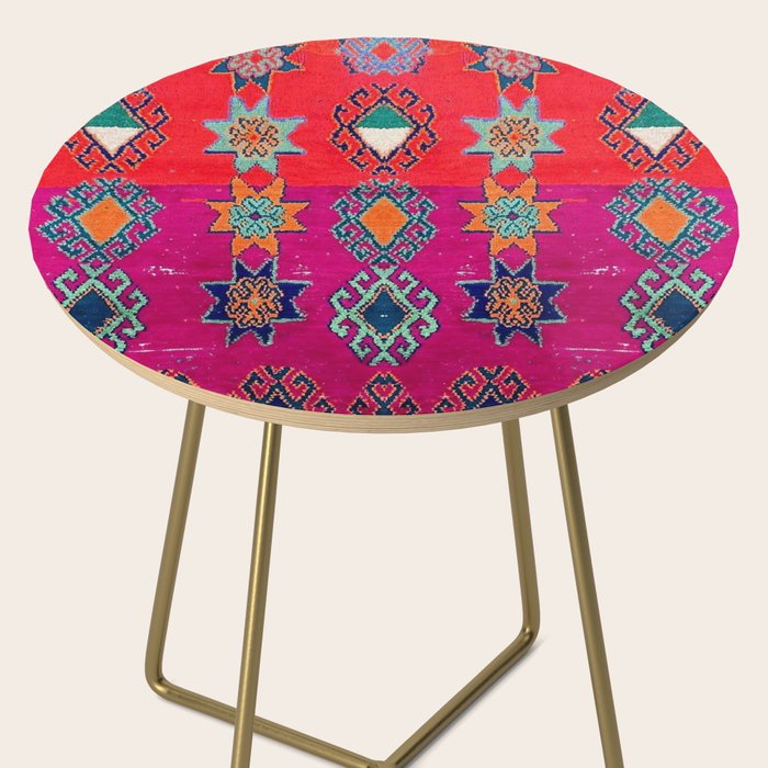 Moroccan Traditional Carpet Artwork Side Table Gallery Image 2
