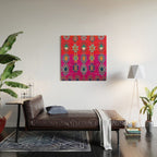 Moroccan Traditional Carpet Artwork Wood Wall Art Gallery Image 2