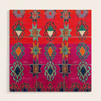 Moroccan Traditional Carpet Artwork Wood Wall Art Gallery Image 1
