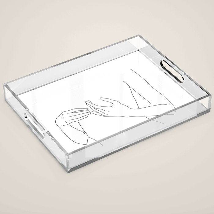 Line Hands 2 Acrylic Tray Gallery Image 1