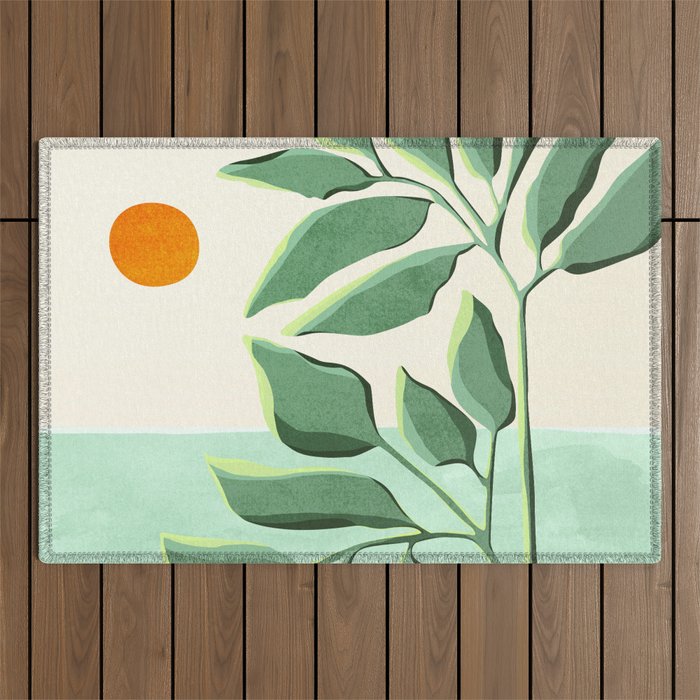 Sunset At The Beach House No2 Outdoor Rug Gallery Image 1