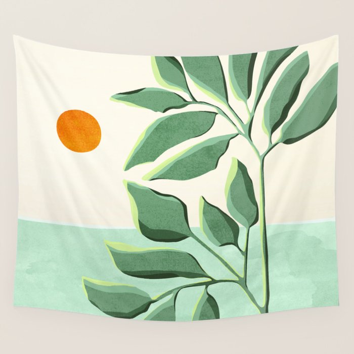 Sunset At The Beach House No2 Wall Tapestry Gallery Image 1