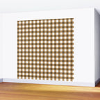 Neutral Tan Gingham Checkered Pattern Wall Mural Gallery Image 2