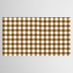 Neutral Tan Gingham Checkered Pattern Tablecloth Gallery Image 2