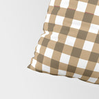Neutral Tan Gingham Checkered Pattern Pillow Sham Gallery Image 4